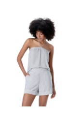 Short Visco Stripes Azul Jeans