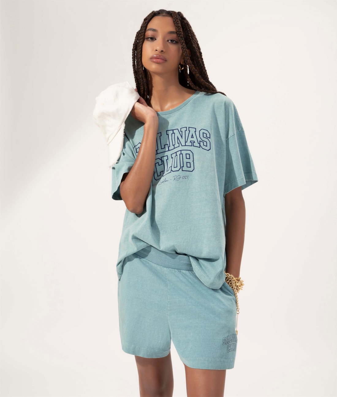 Short Washed Salinas Club Azul Seco