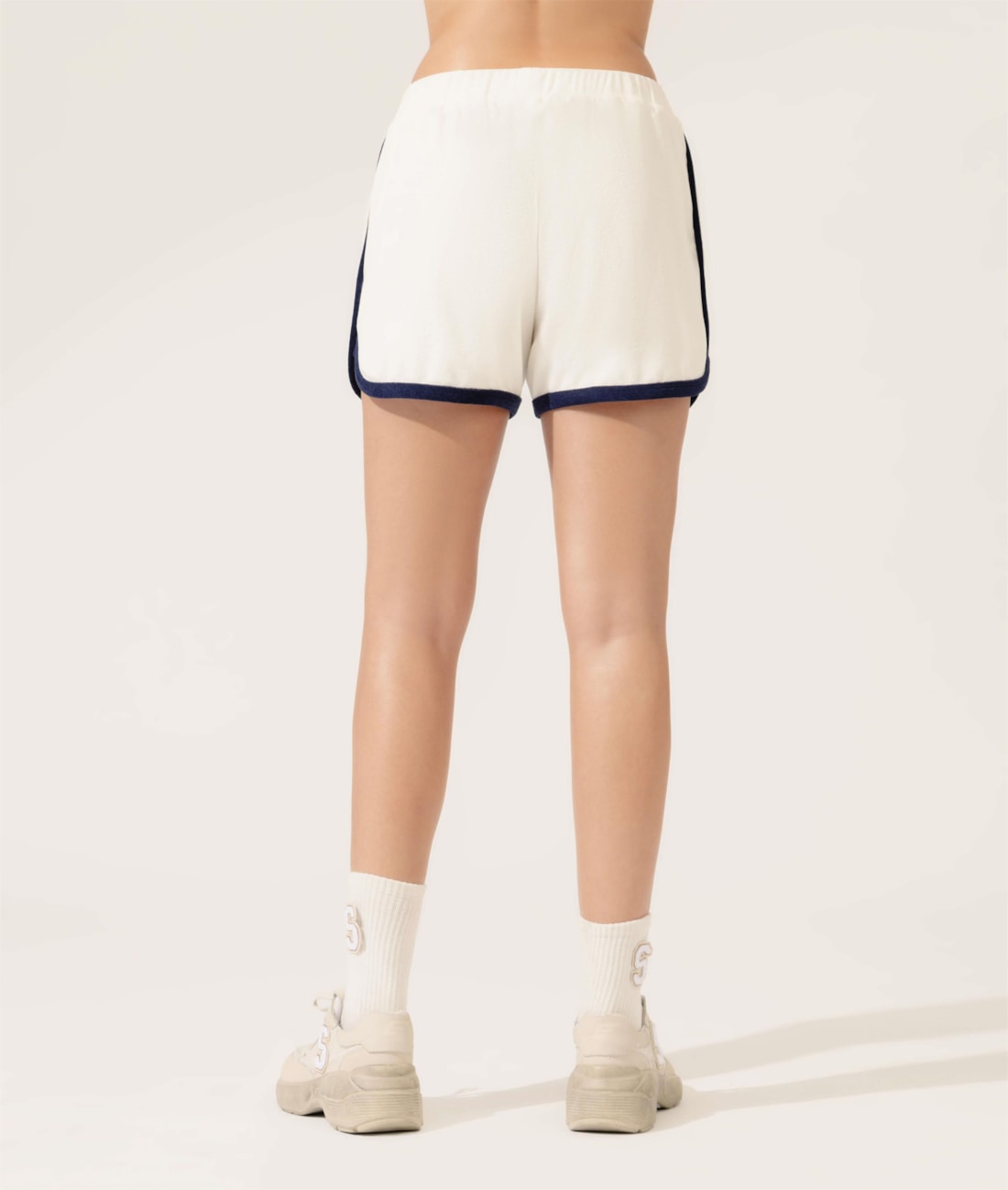 Shorts Atoalhado Bicolor Off White