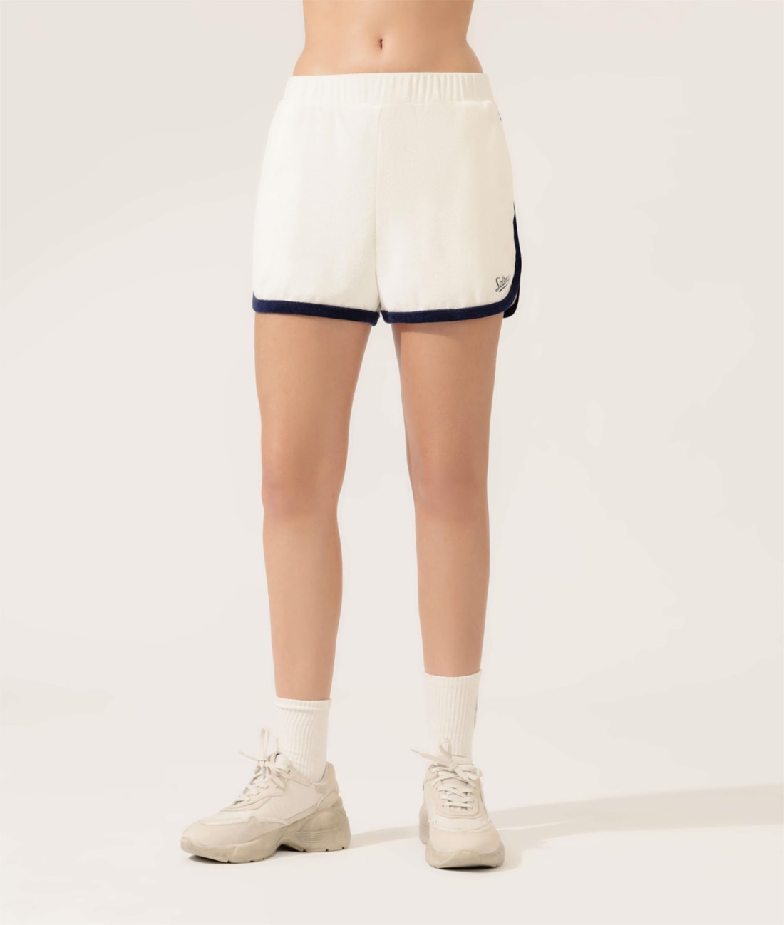 Shorts Atoalhado Bicolor Off White