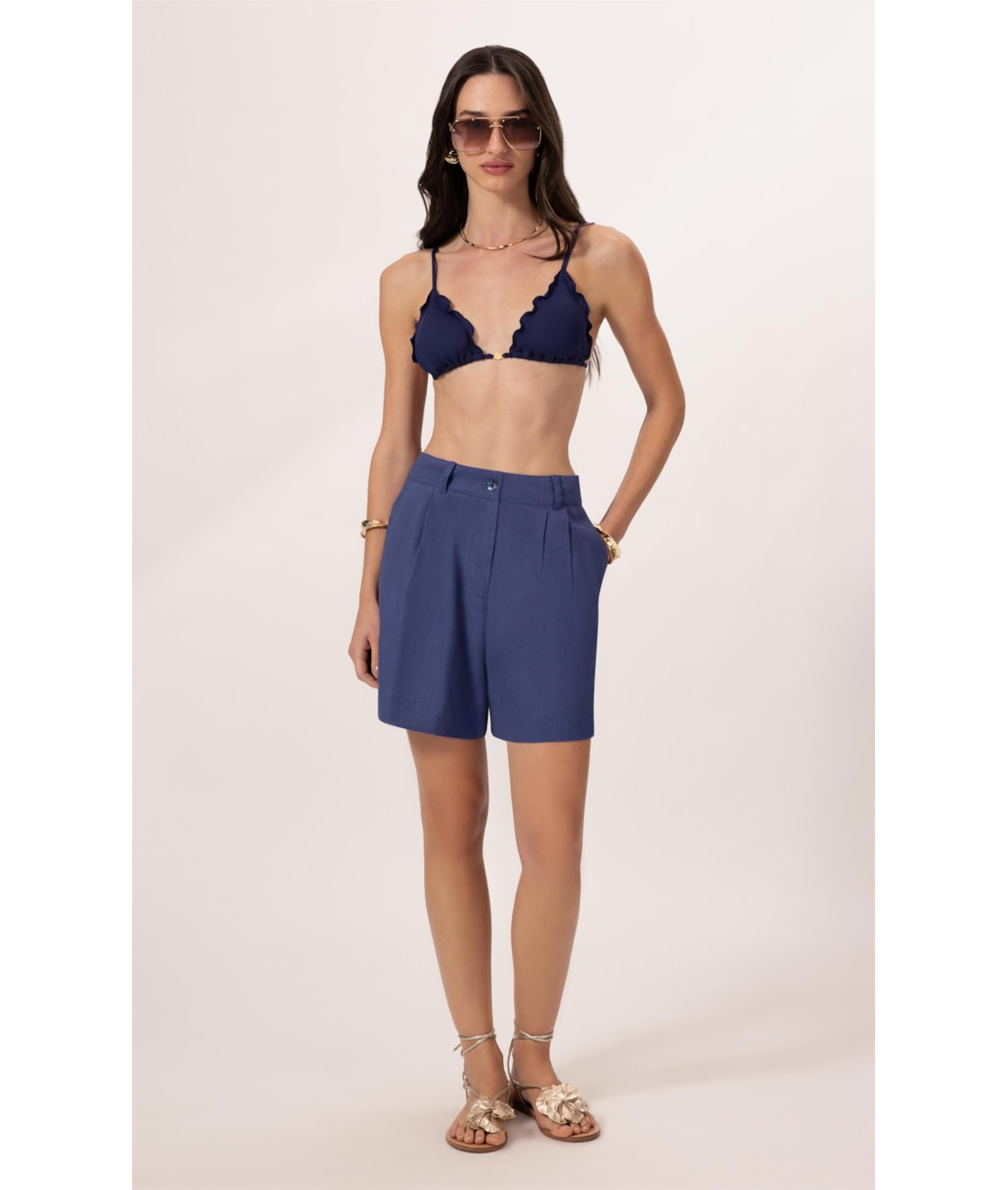 Shorts Cambraia Lb Azul Pervante