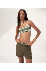 Shorts Color Nylon Musgo