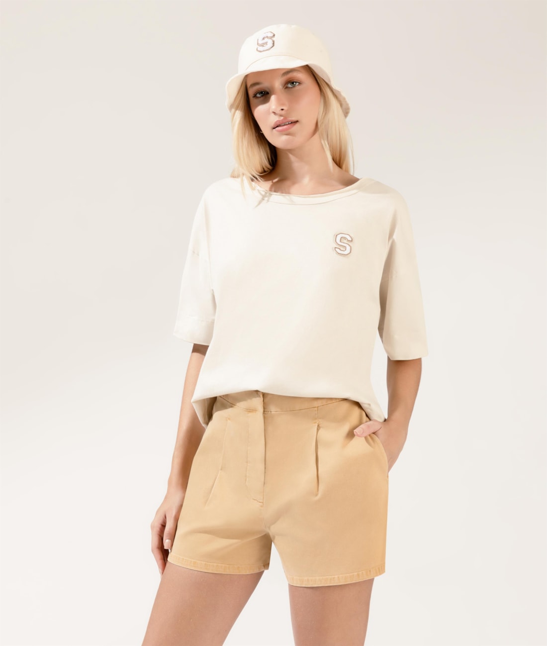 Shorts Color Twill Shorts Tenis Areia