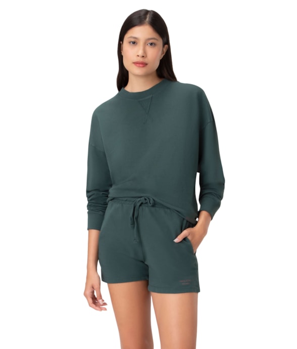 Shorts Holiday Fleece Verde Escuro