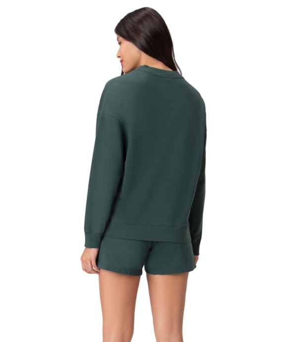 Shorts Holiday Fleece Verde Escuro
