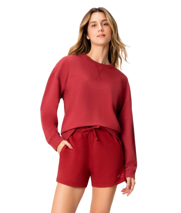 Shorts Holiday Fleece Vinho