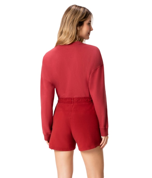 Shorts Holiday Fleece Vinho