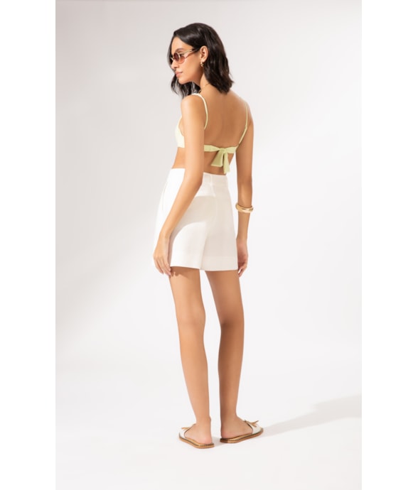 Shorts Linho Blend Off White