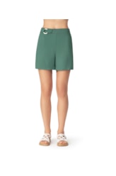 Shorts Linho Blend Verde Escuro