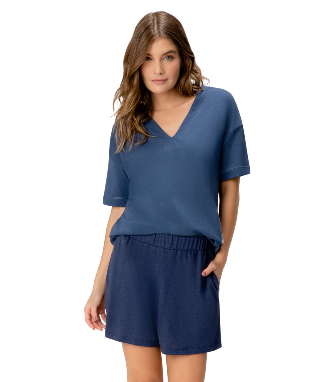 Shorts Linho Dark Navy