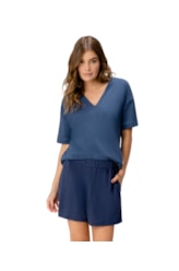 Shorts Linho Dark Navy