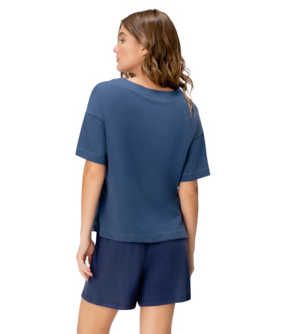 Shorts Linho Dark Navy