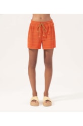 Shorts Liso Texture Laranja