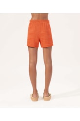 Shorts Liso Texture Laranja