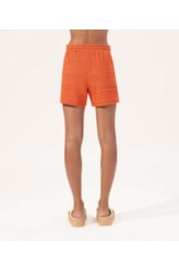 Shorts Liso Texture Laranja