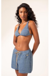 Shorts Liso Texture Marinho