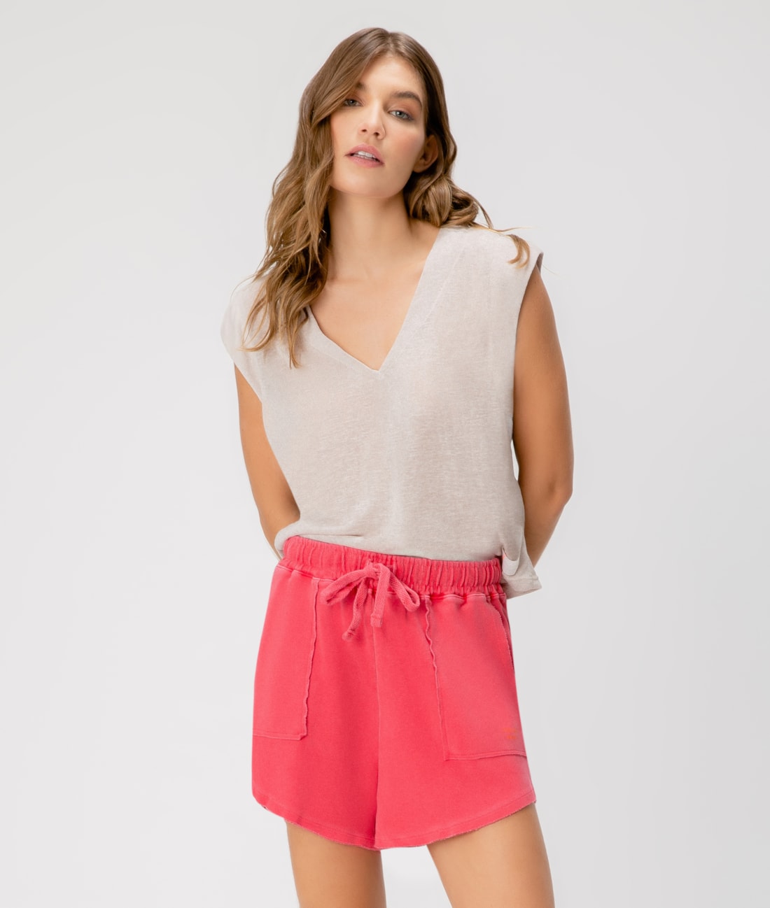 Shorts Malhão Stone Vermelho