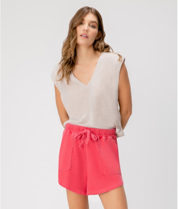 Shorts Malhão Stone Vermelho