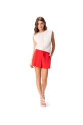 Shorts Resort Holiday Visco Piquet Vermelho