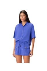 Shorts Resort Holiday Visco Texture Azul Bic