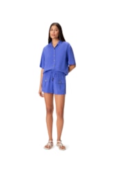 Shorts Resort Holiday Visco Texture Azul Bic