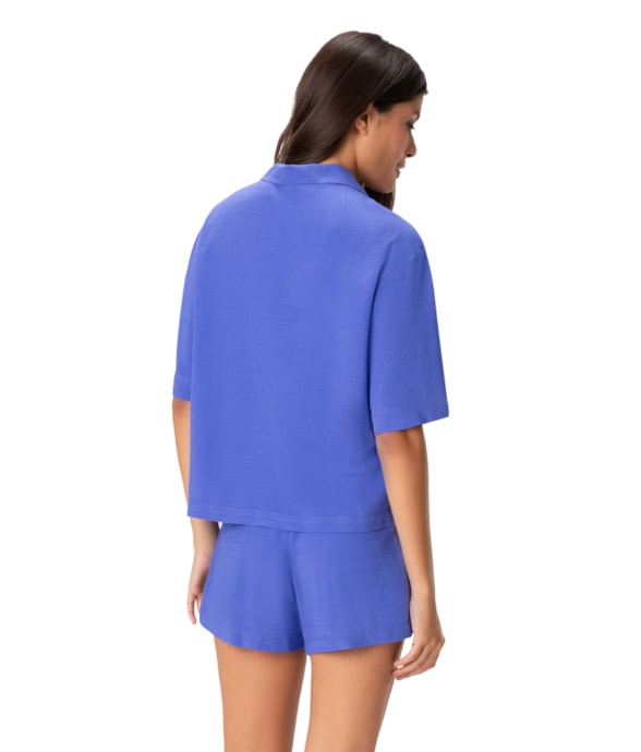 Shorts Resort Holiday Visco Texture Azul Bic