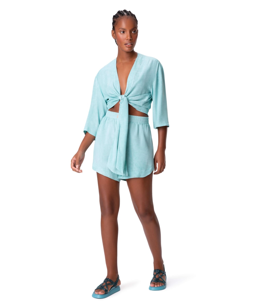 Shorts Resort Stone Turquesa