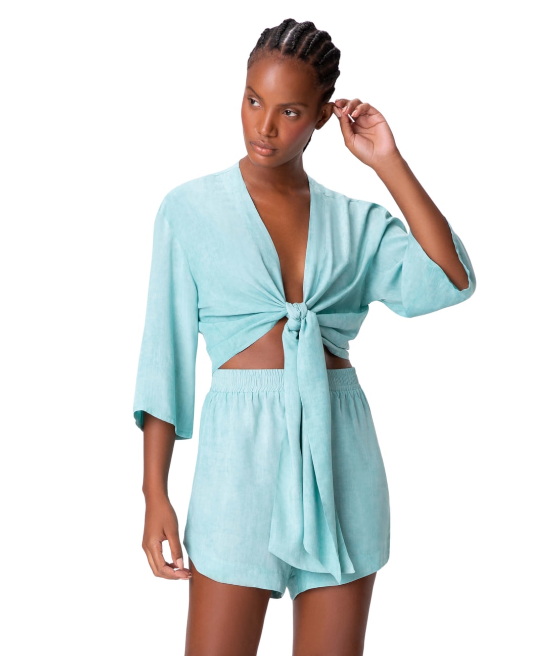 Shorts Resort Stone Turquesa