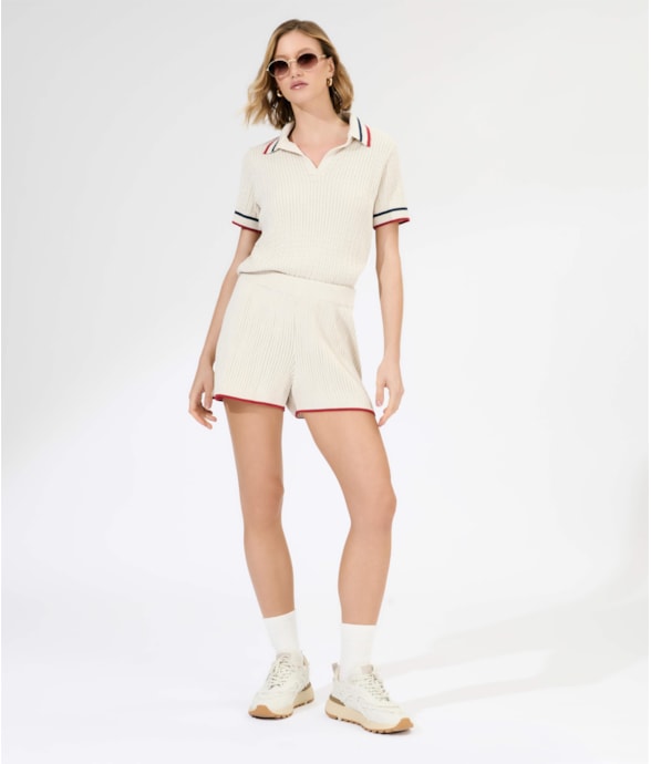 Shorts Tricot College Off White
