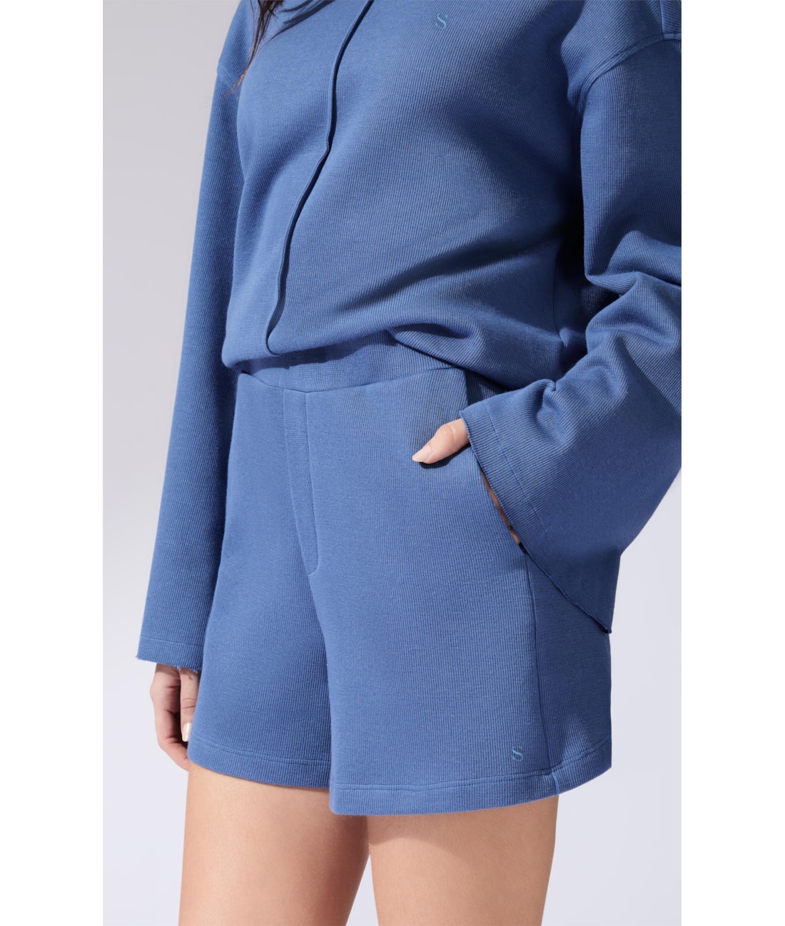 Shorts Tricot Comfy Purple Blue
