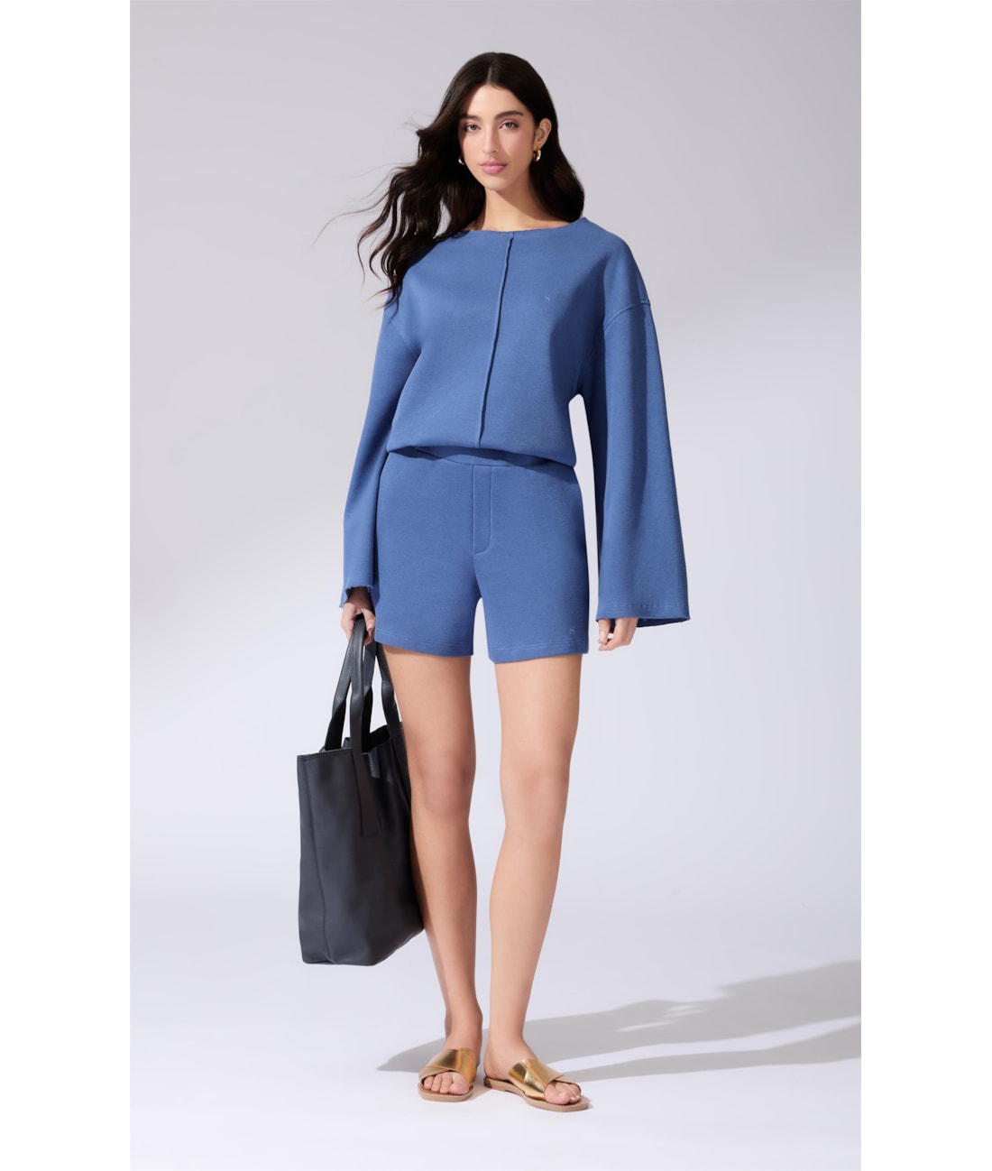 Shorts Tricot Comfy Purple Blue