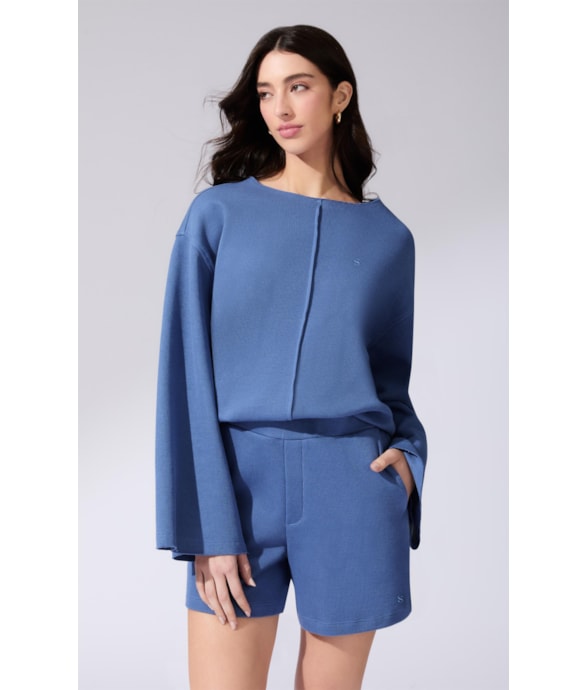 Shorts Tricot Comfy Purple Blue