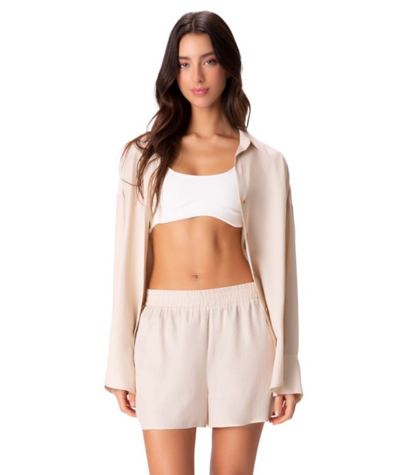 Shorts Visco Crepe Natural