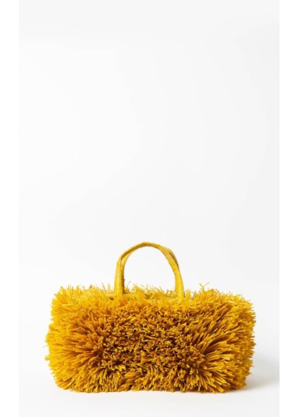 Straw Mini Basket Akra Salinas Amarelo