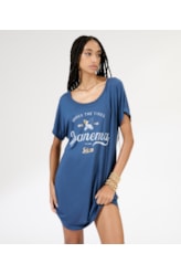 T-Dress Surf Viscolinho Marinho