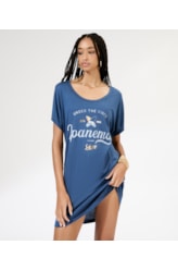 T-Dress Surf Viscolinho Marinho