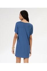 T-Dress Surf Viscolinho Marinho