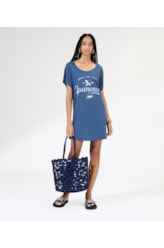 T-Dress Surf Viscolinho Marinho