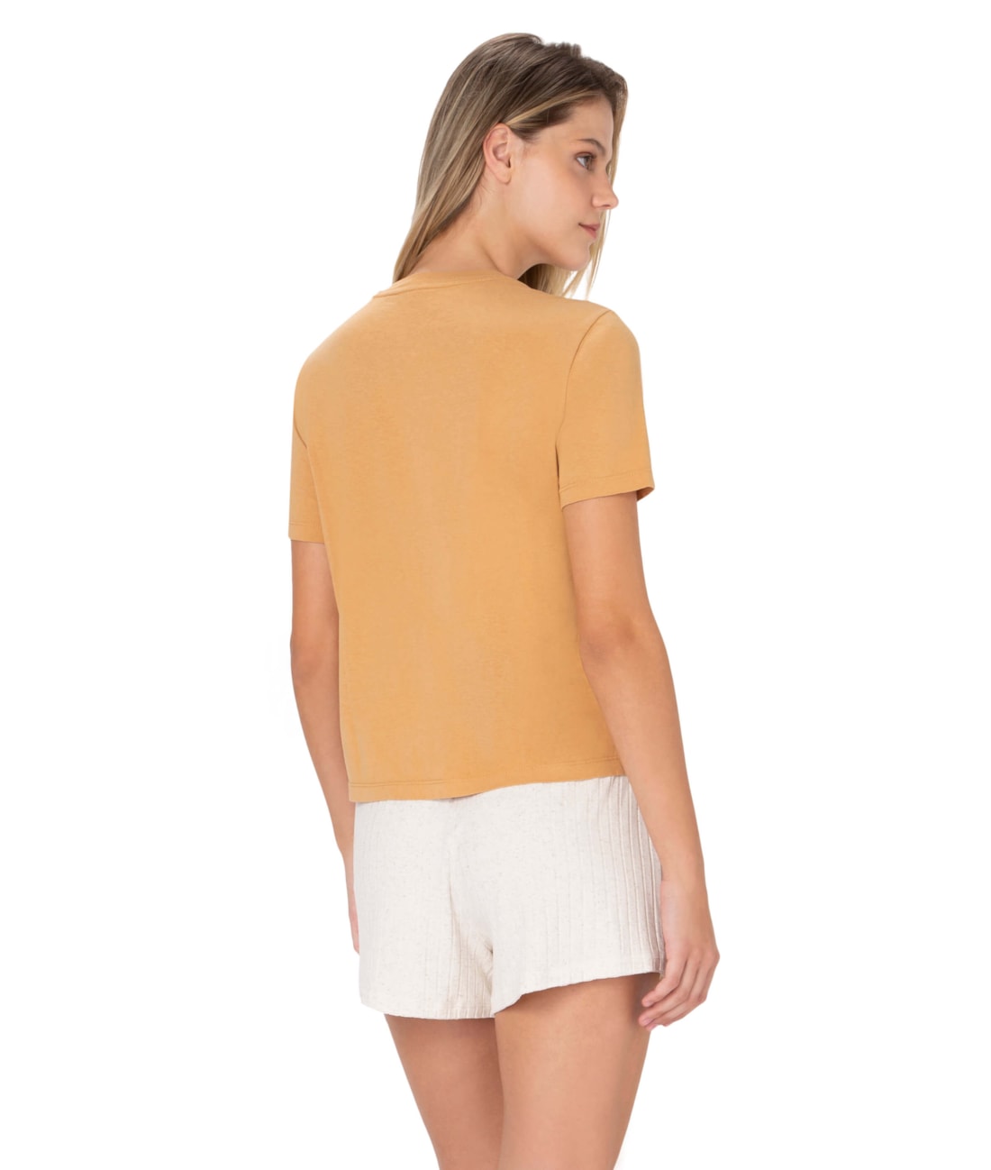 T-Shirt Be Cool Algodão Tinto Caramelo