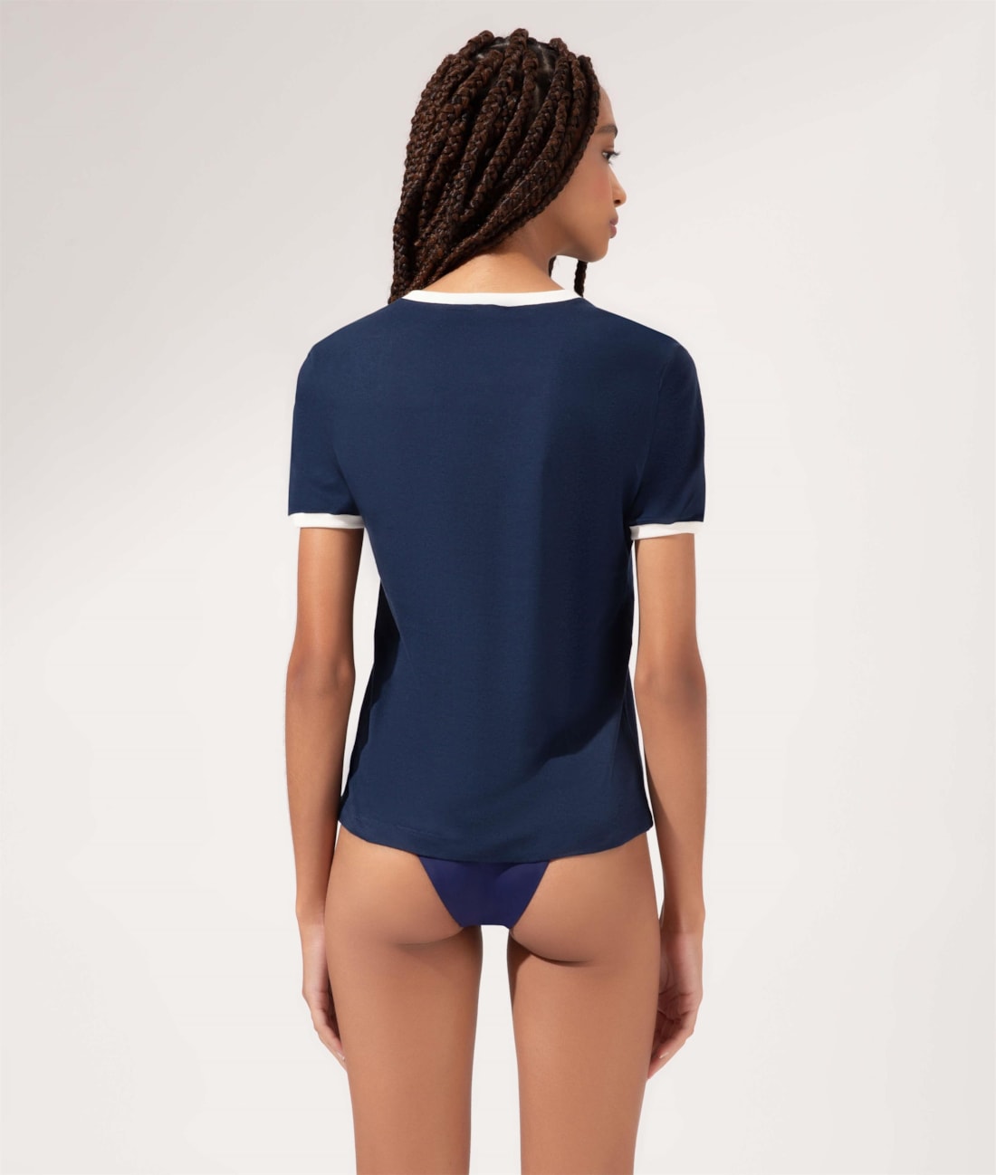 T-Shirt Bicolor Plage Marinho