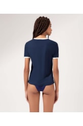 T-Shirt Bicolor Plage Marinho