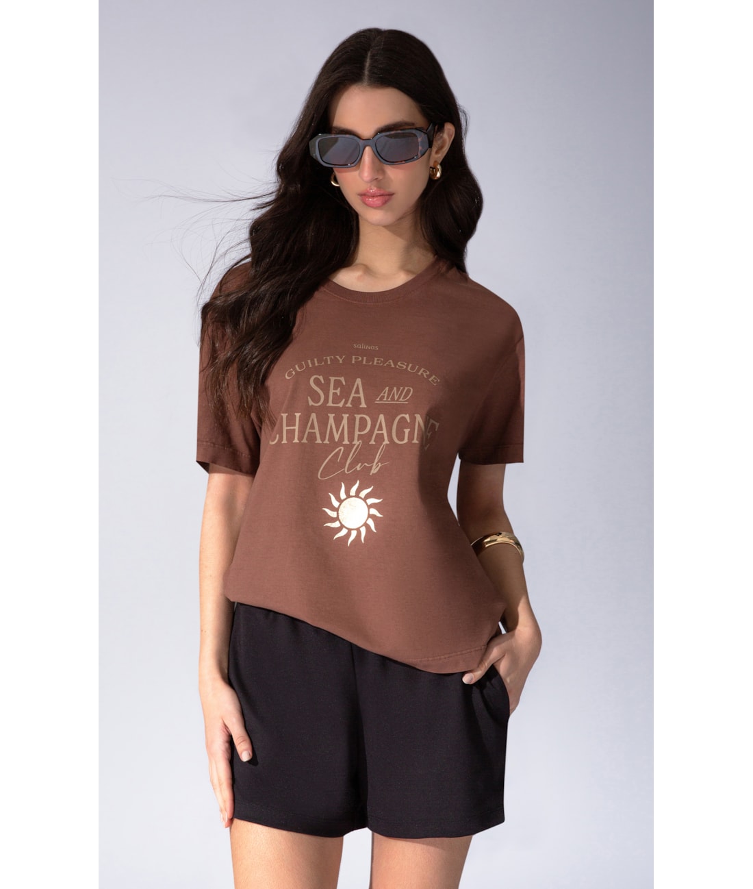 T-Shirt Boxy Champagne Cafe