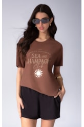 T-Shirt Boxy Champagne Cafe
