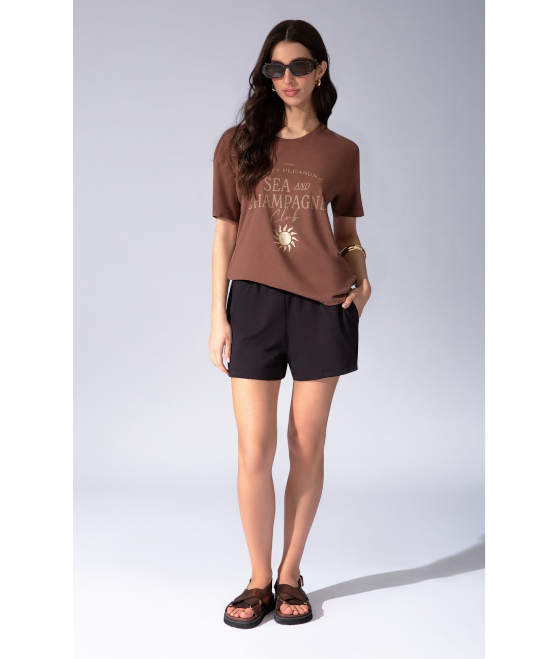 T-Shirt Boxy Champagne Cafe