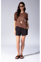 T-Shirt Boxy Champagne Cafe
