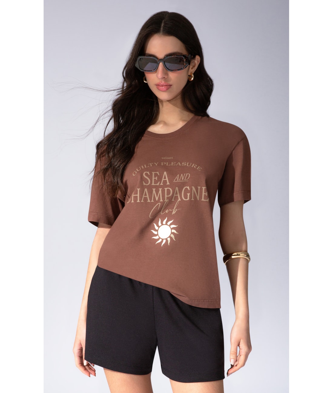 T-Shirt Boxy Champagne Cafe