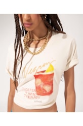 T-Shirt Boxy Drink Negroni Natural