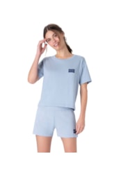 T-Shirt Holiday Algodão Silk Azul Claro