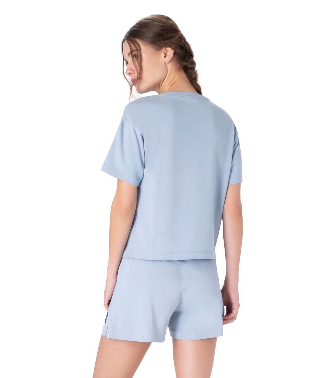 T-Shirt Holiday Algodão Silk Azul Claro