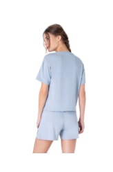 T-Shirt Holiday Algodão Silk Azul Claro
